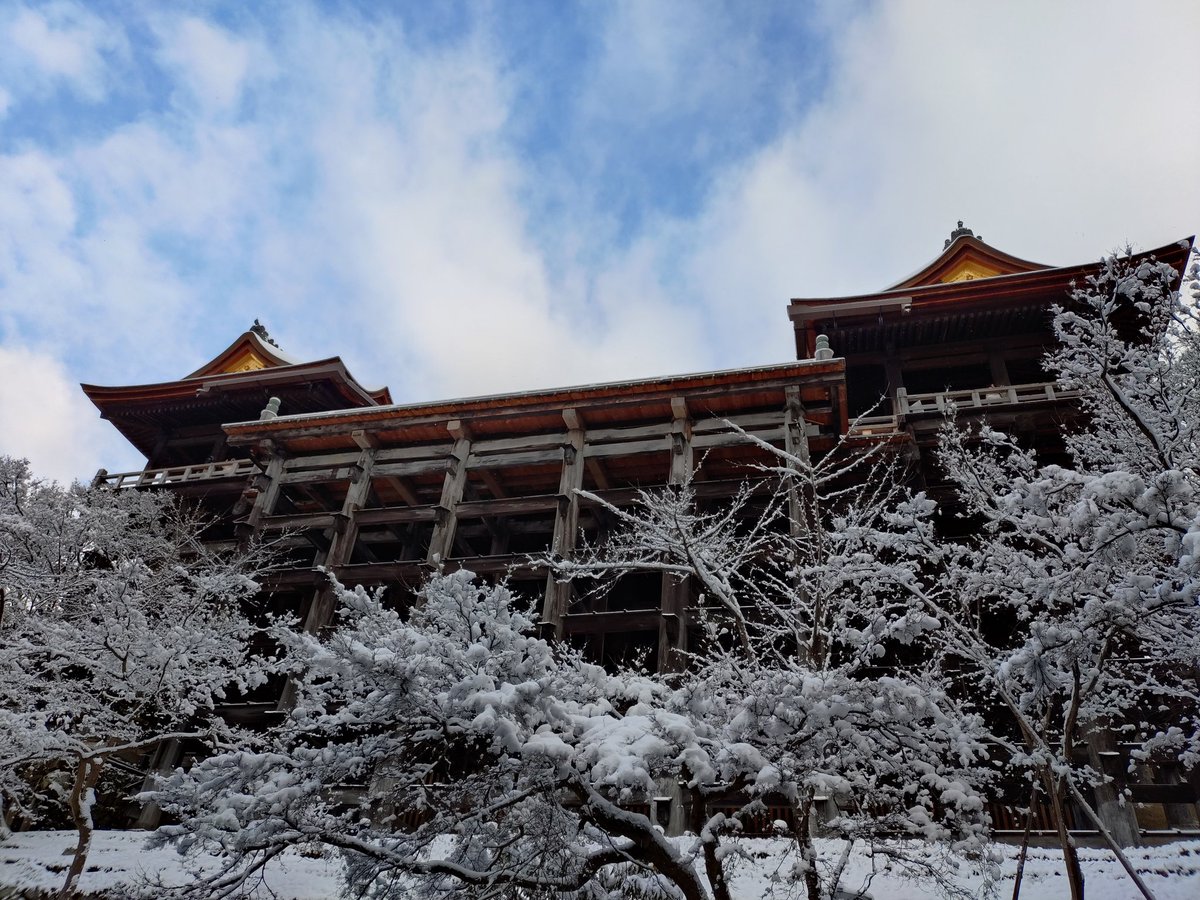 seigadotoen's tweet photo. 今朝は日本各地で雪が降りましたね。
大雪の被害も多かったのではと心配しております。
清水寺もすっかり雪化粧をして、朝からたくさんの方がお参りに来られてました。
澤田卓伸展も残り1週間となりました。足元の悪い中ですが、ぜひ御覧になって下さい。 #takunobusawada #handmade #madeinkyoto https://t.co/rWPAsf6aHU