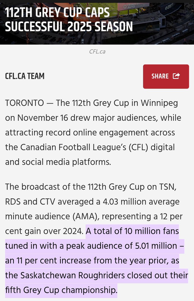 stuolmstead's tweet photo. @NickAdamsinUSA I'm just going to leave this here for context of how poorly the Kid Rock half-time show performed against the Canadian Grey Cup. https://t.co/Phzy0rvmh6