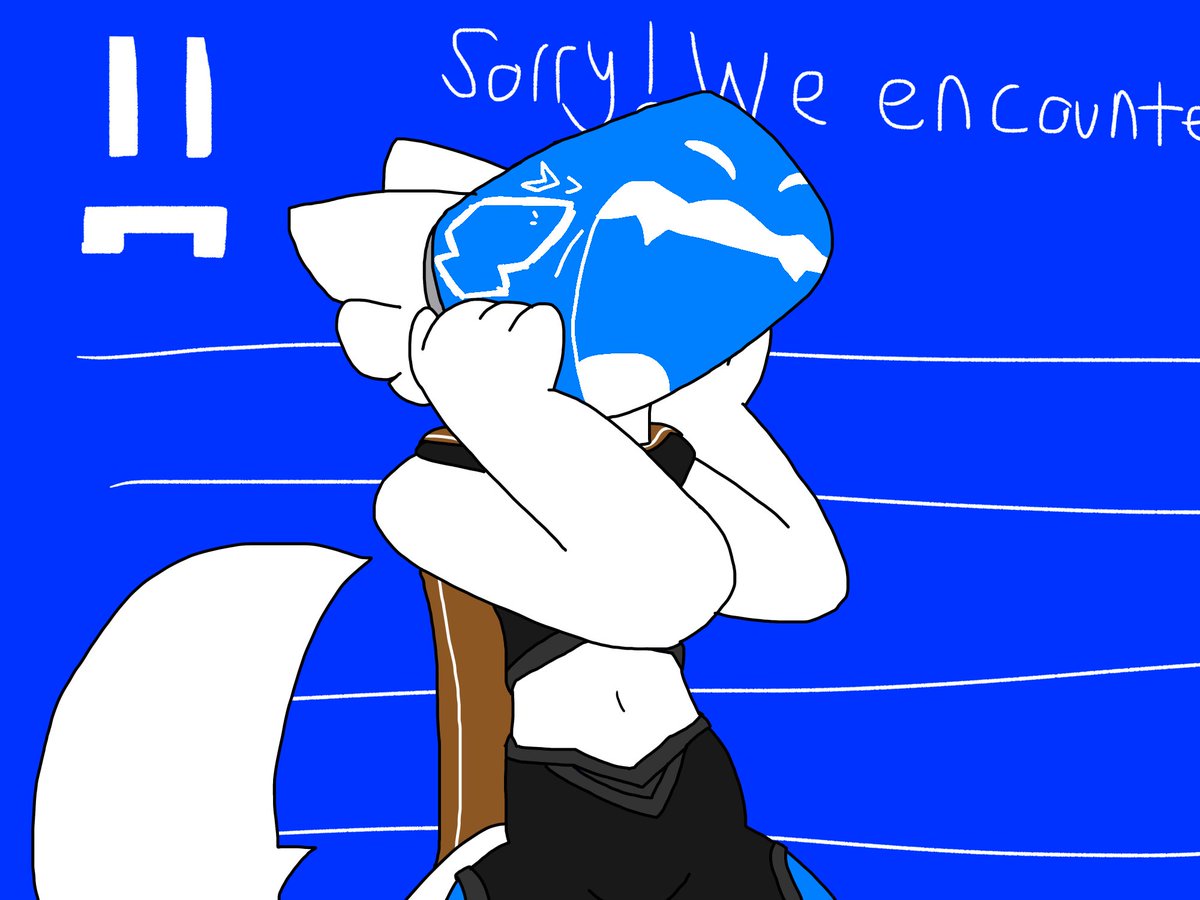 Arandom_furry's tweet photo. A protogen finally coming to terms that he may actually be gay https://t.co/kwi8tziWsw