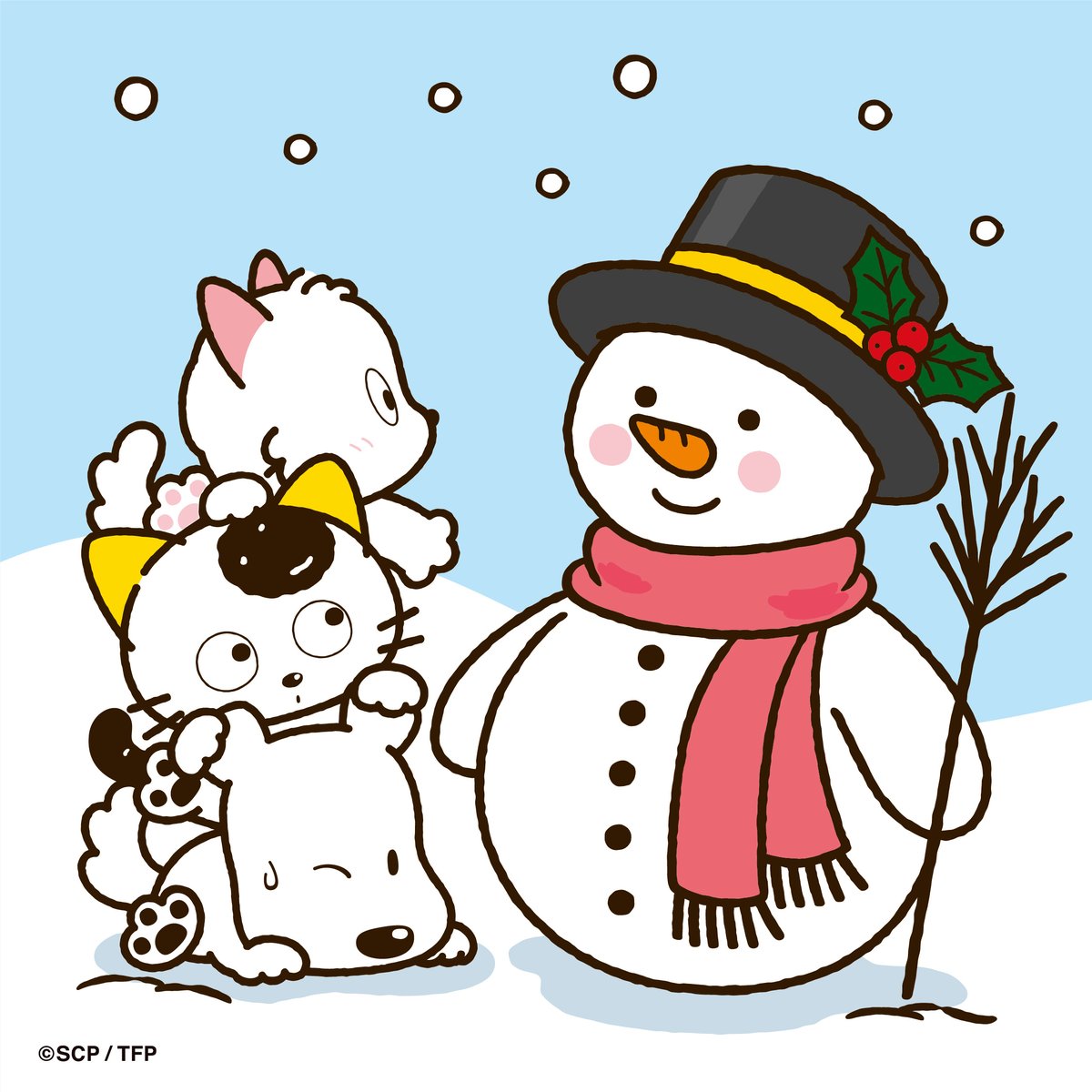 週末は寒かったですね〜（今日も寒いですが🥶） 3丁目でも雪だるま