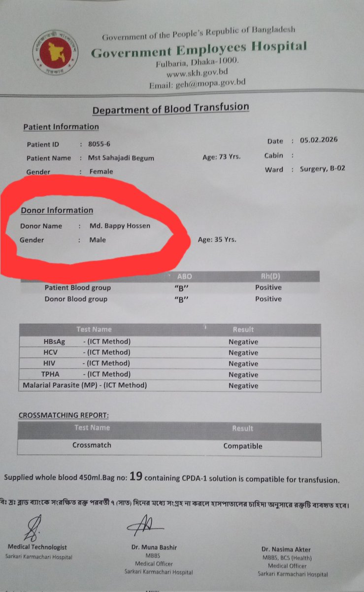 My colleague's mother is very sick, so I donated blood today. Please pray for her😢