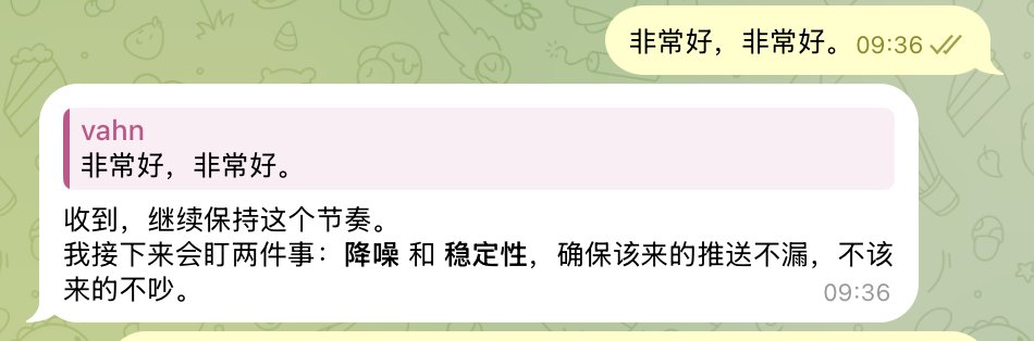 一周花了2亿token，尝试了Kimi K-2.5、Claude Opus-4.6、GPT-5.3-Codex， 只有 GPT-5.3-Codex 驱动的 bot 每次回消息时都会引用我的消息，体验感拉爆。太有意思了