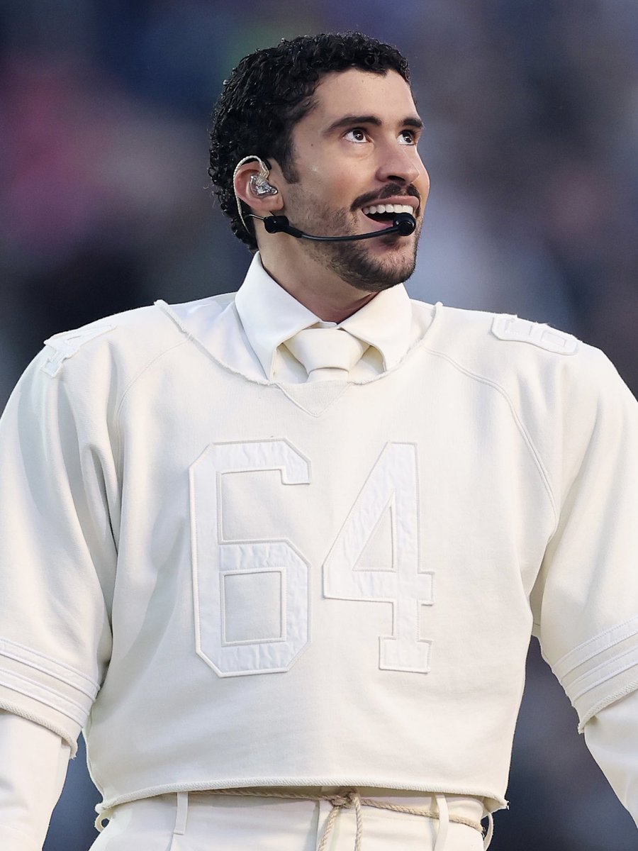esquire's tweet photo. Welcome to Bad Bunny’s world.

The musician delivered a jaw-dropping tribute to Puerto Rico at his Super Bowl Halftime Show. He performed a medley of hits alongside a handful of famous faces—including Lady Gaga, Cardi B, Ricky Martin, Pedro Pascal, Karol G, and others. https://t.co/HGMop4TKhV
