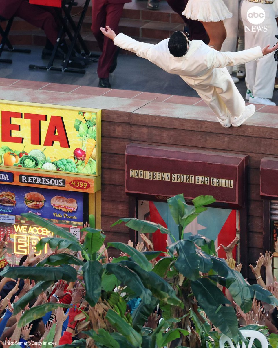 ABC's tweet image. Bad Bunny delivered a stand-out performance at the halftime show on Sunday, paying homage to his Latin heritage and roots.  
 
The Grammy-winning global sensation brought his Puerto Rican culture to Levi Stadium in Santa Clara, California, along with a collection of his hit…