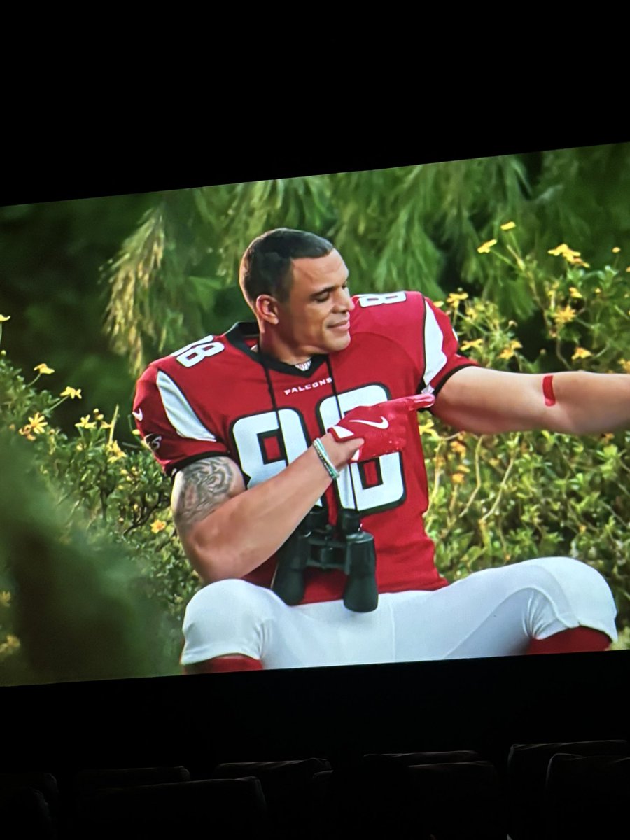 Tony Gonzalez in his <a href="/AtlantaFalcons/">Atlanta Falcons</a> uniform in the <a href="/Novartis/">Novartis</a> #SuperBowl commercial!!🔥🔥#Falcons #DirtyBirds