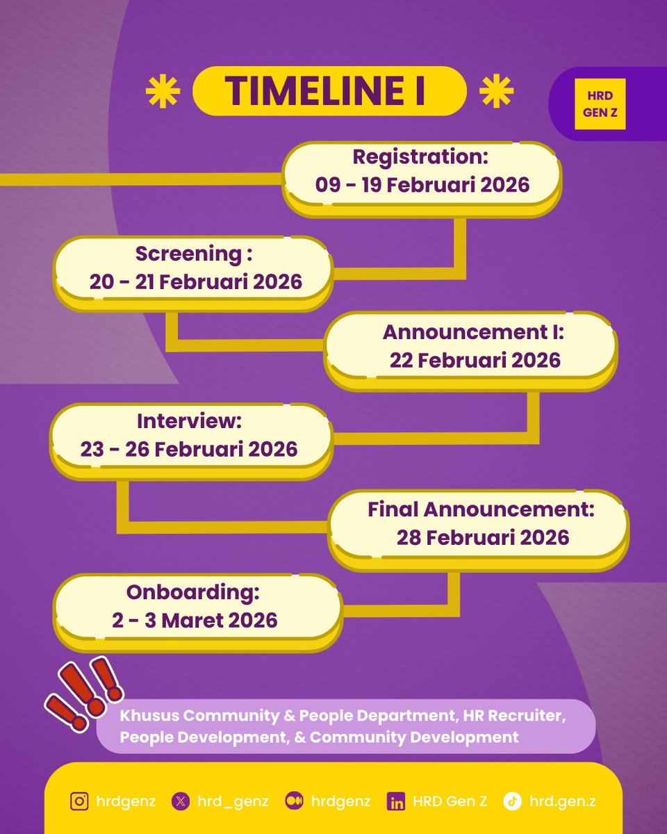 hrd_genz's tweet photo. Apply here ya guys:
🔗 https://t.co/unsDYiDR6n

Jangan lupa baca dulu Guidebook nya!👀📖
https://t.co/wDWKR74QvK https://t.co/PtqbdvSgy9