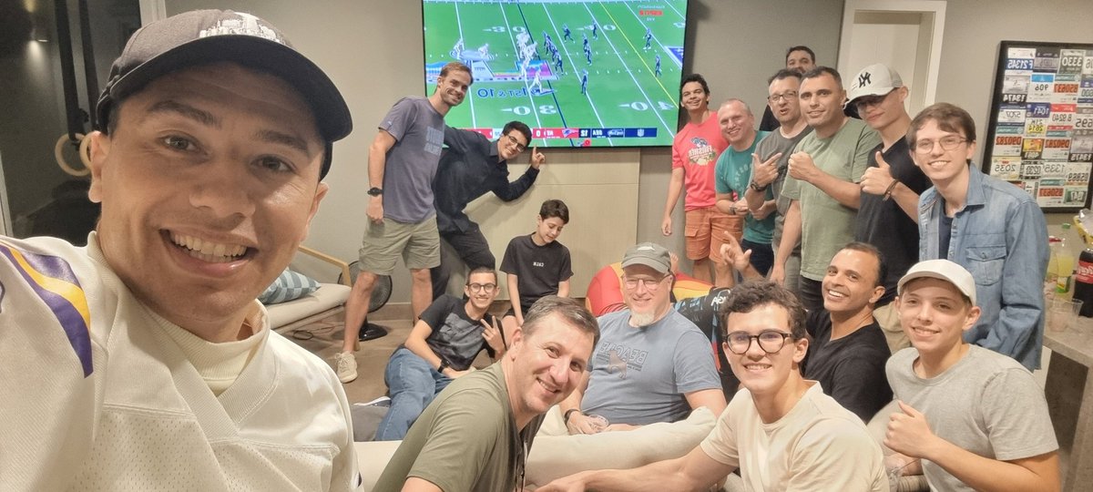 Saímos do culto direto pro Superbowl! #SuperBowlnaESPN