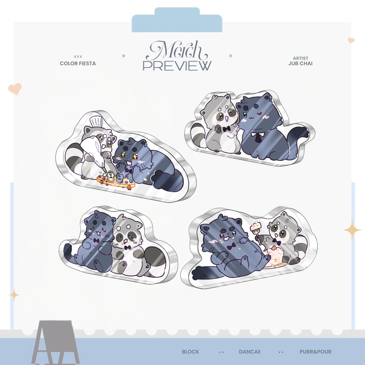 ◤Merch Preview◢
Have you ever imagined a day when our two beloved shop owners turn into tiny animals? If not, let Jubchai show you Dan Heng and Caelus in their adorable animal forms! 🌱
Artist: <a href="/JubCHAI_op/">จับฉ่ายยย</a> 
#DanCaeitabooth