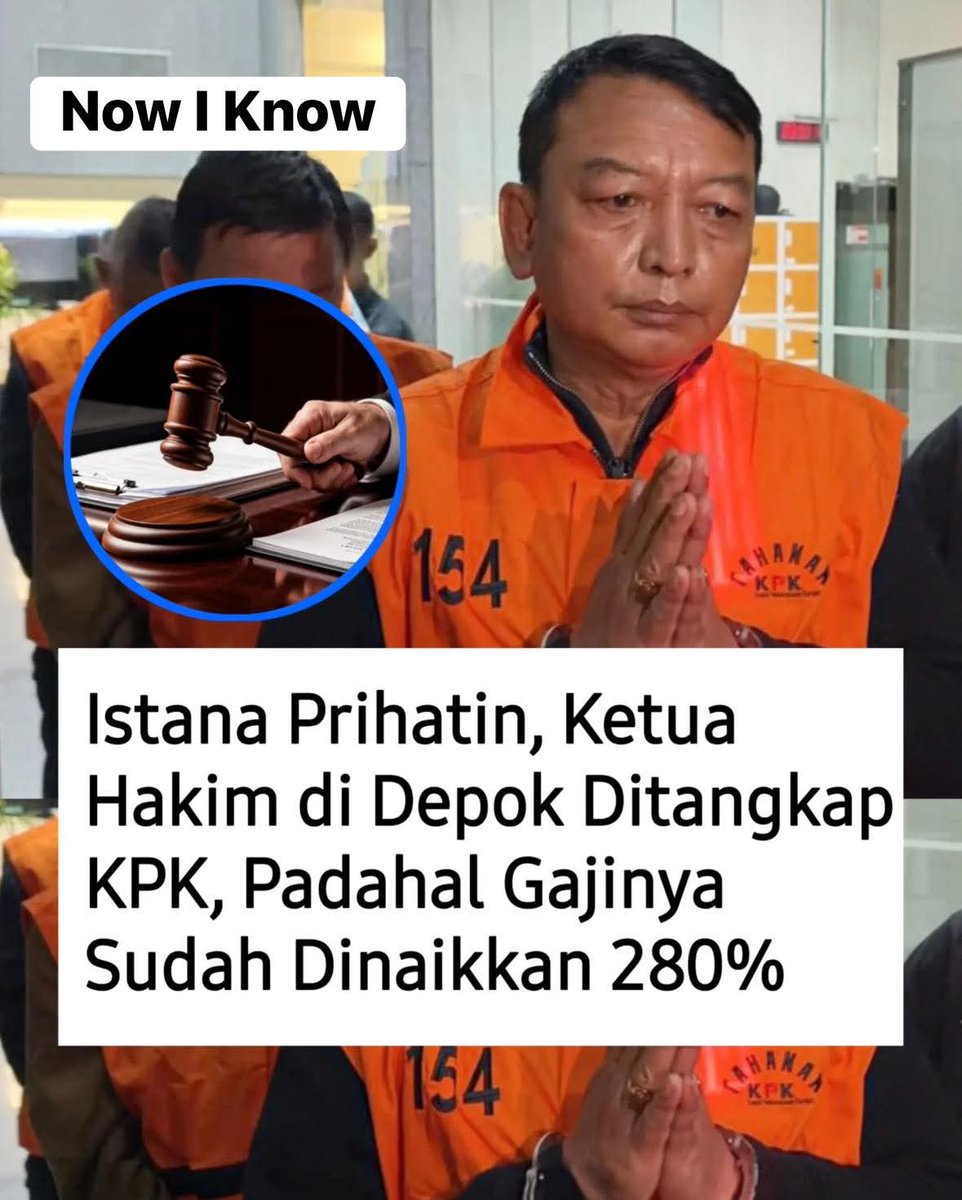 Solusi memberantas korupsi di 62
Perbaiki Hukum ❎❎❎
Perbaiki Gaji ✅✅✅

faktanya :
gaji sudah naik 280%, korupsi tetap jalan.