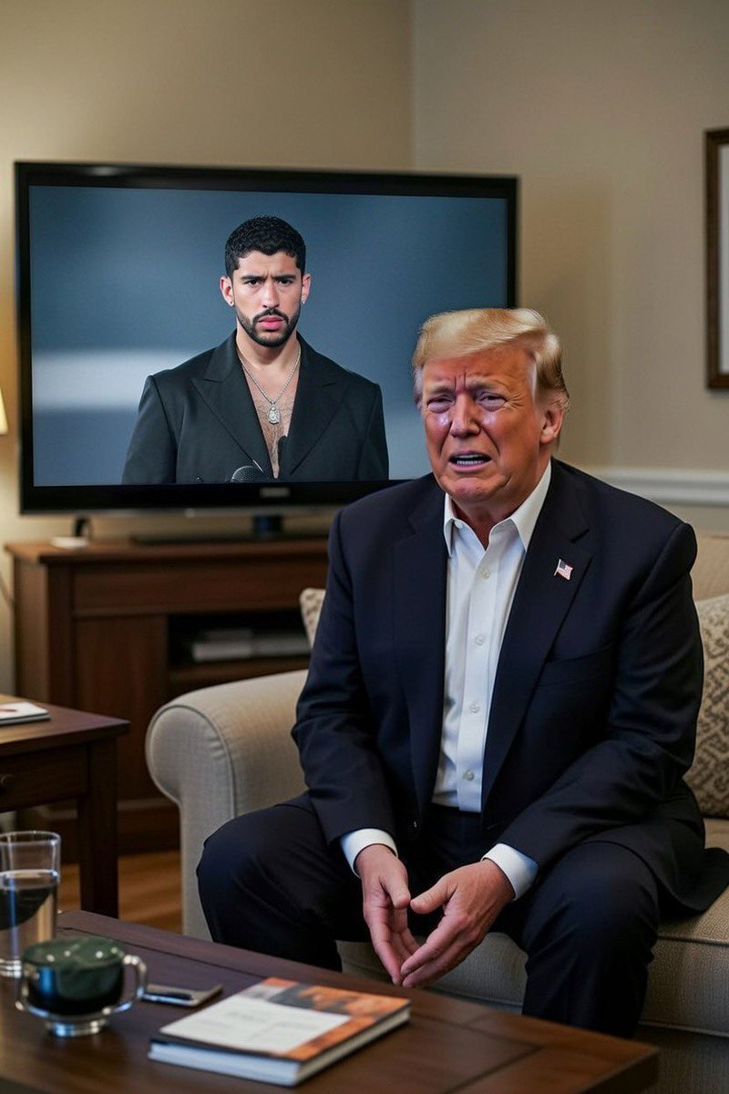 ITech_G's tweet photo. The poor president @POTUS couldn’t even understand the show, but #BadBunny told you had time to learn the language lol. Sorry you only know one language lol. #SuperBowl https://t.co/HfS1fDYnac