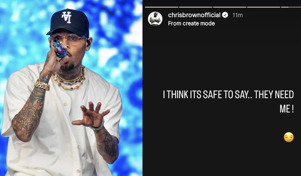 kirawontmiss's tweet photo. Chris brown says the Super Bowl halftime show needs him 👀 https://t.co/HQyERyqFR9