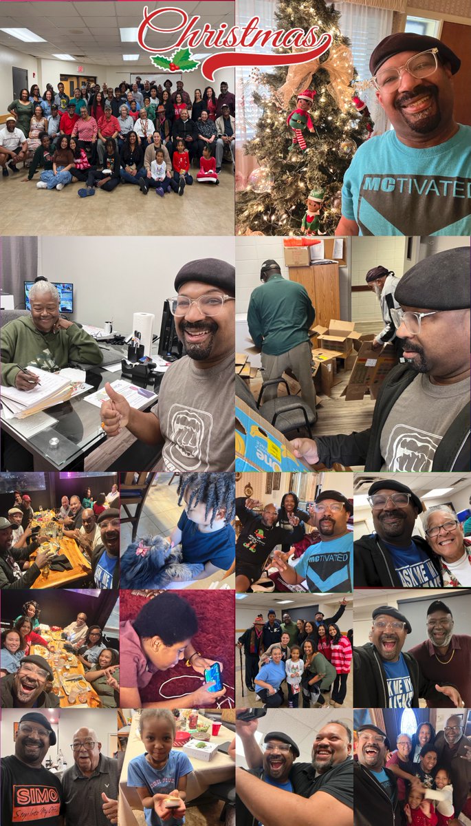 HipHoptimist's tweet photo. Christmas Week: caught the tail end of the Peyton Christmas Party, volunteered at the church food pantry, did a Mctivated book writing consultation with a pastor, saw family and friends from out of town, and appreciated hearing some different perspectives. #Mctivated #LeronMcAdoo https://t.co/esBMJGbqDr