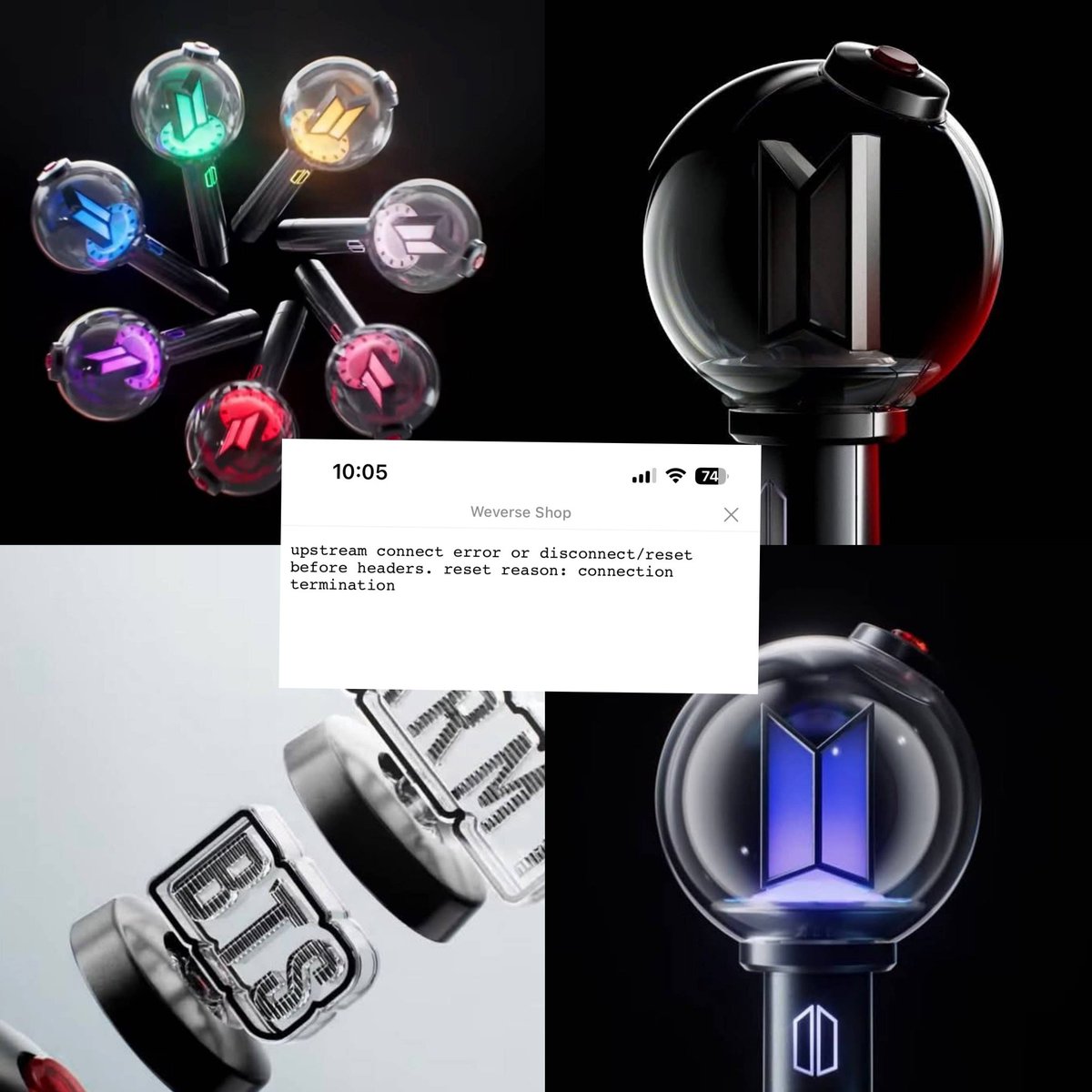 philconcerts's tweet photo. The WeVerse Shop servers crashed immediately following the release of BTS's latest light stick. https://t.co/AHcblCGU6A