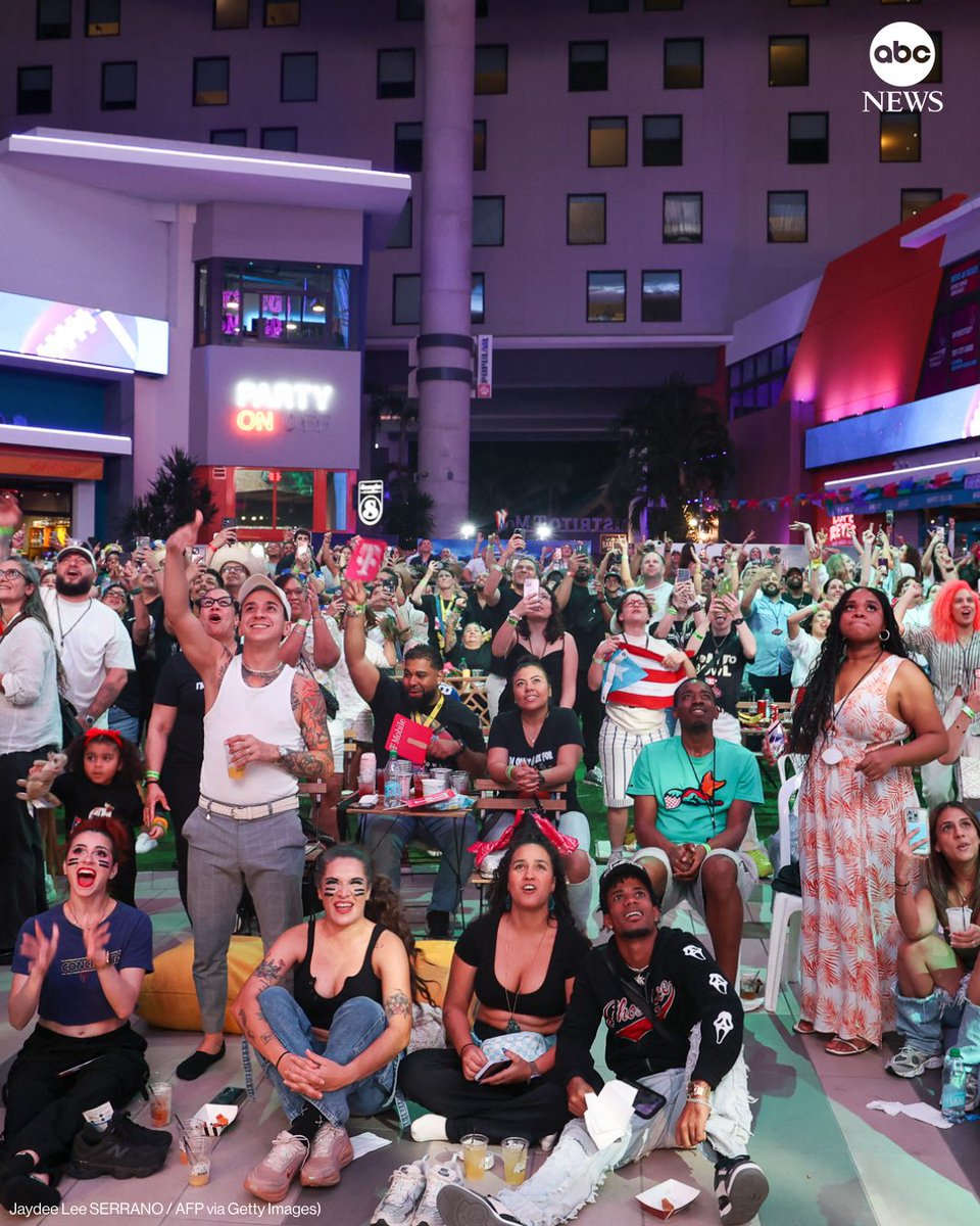 ABC's tweet photo. Fans gathered for Bad Bunny's halftime performance at a Super Bowl viewing party in San Juan, Puerto Rico.

https://t.co/EQxaXyBt8G https://t.co/XfrE7n9NqS