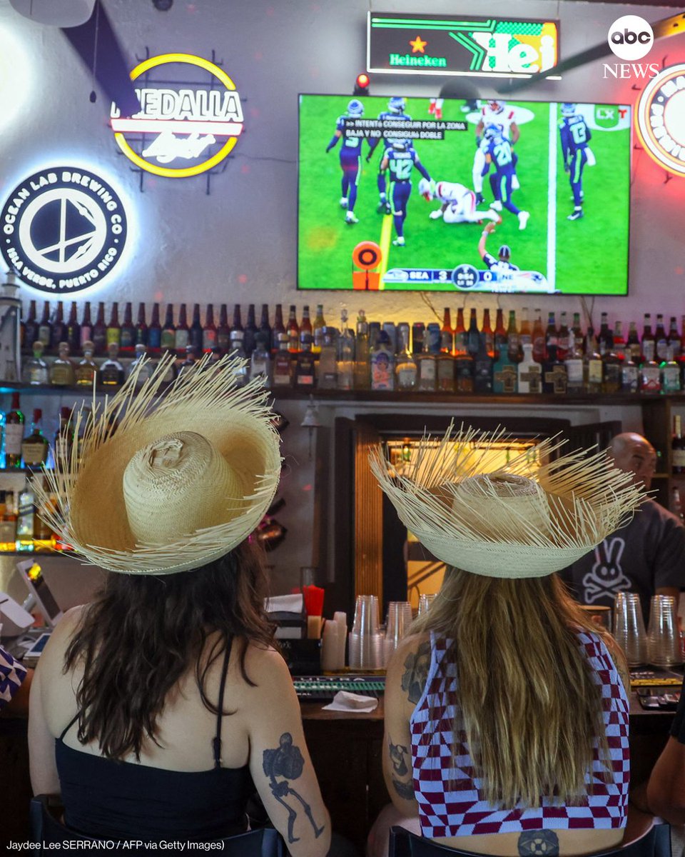 ABC's tweet photo. Fans gathered for Bad Bunny's halftime performance at a Super Bowl viewing party in San Juan, Puerto Rico.

https://t.co/EQxaXyBt8G https://t.co/XfrE7n9NqS
