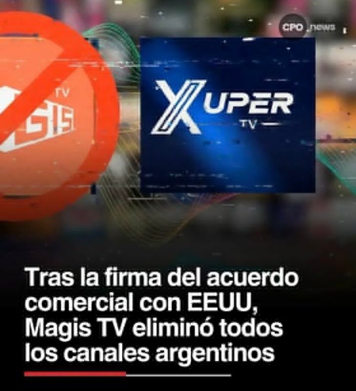 HERMANOS Y HERMANAS DE MAGIS TV
me acaban de pasar la nueva actualización
y que SI TIENEN los canales argentinos 👋🏻
desde Telefe, a TNT, el trece, América, etc
siganme y esten muy atentos porqué pondré
la cuenta privada para comentarles toda
la info DEN RT Y ESTEN ATENTOS 👋🏻🫂