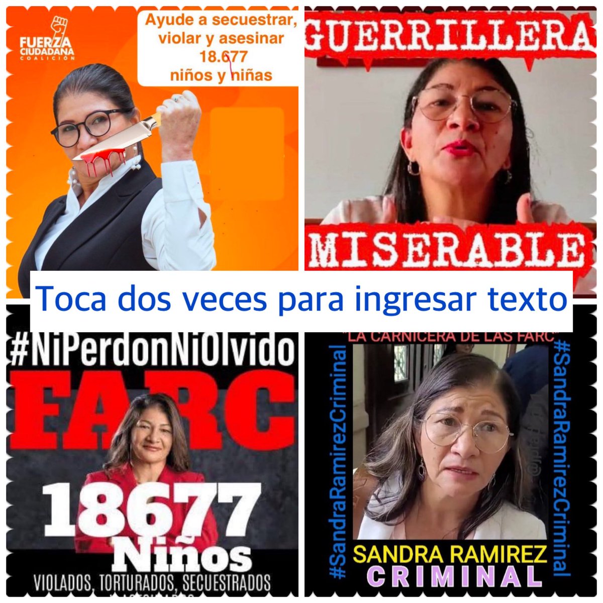 Ni  un voto por esta carnicera