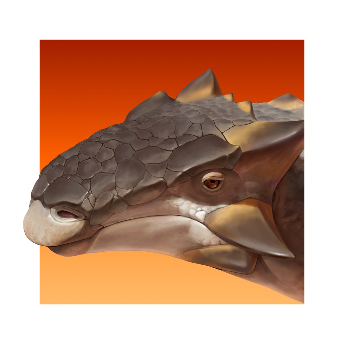 Jinyunpelta,the earliest ankylosaur to possess a massive tail club. #paleoart #dinosaur #jinyunpelta