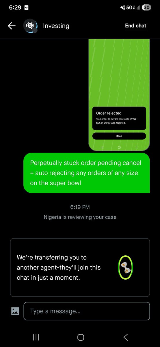 How <a href="/RobinhoodApp/">Robinhood</a> support has been, after 16 minutes get someone, no messages and then they transfer me after 10 🤣🤣