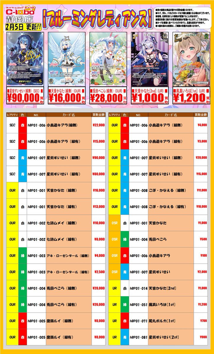 ホロライブOCG 買取情報】 ホロカの買取募集中！！ 何枚でもご査定可能