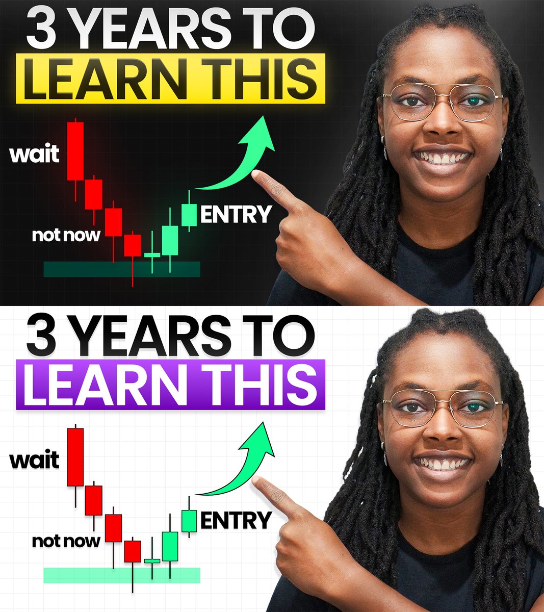 Recent Trading Niche Thumbnail 🔥
Title: "This Entry Strategy That I Will Use For Life"

Which one is better, A or B?