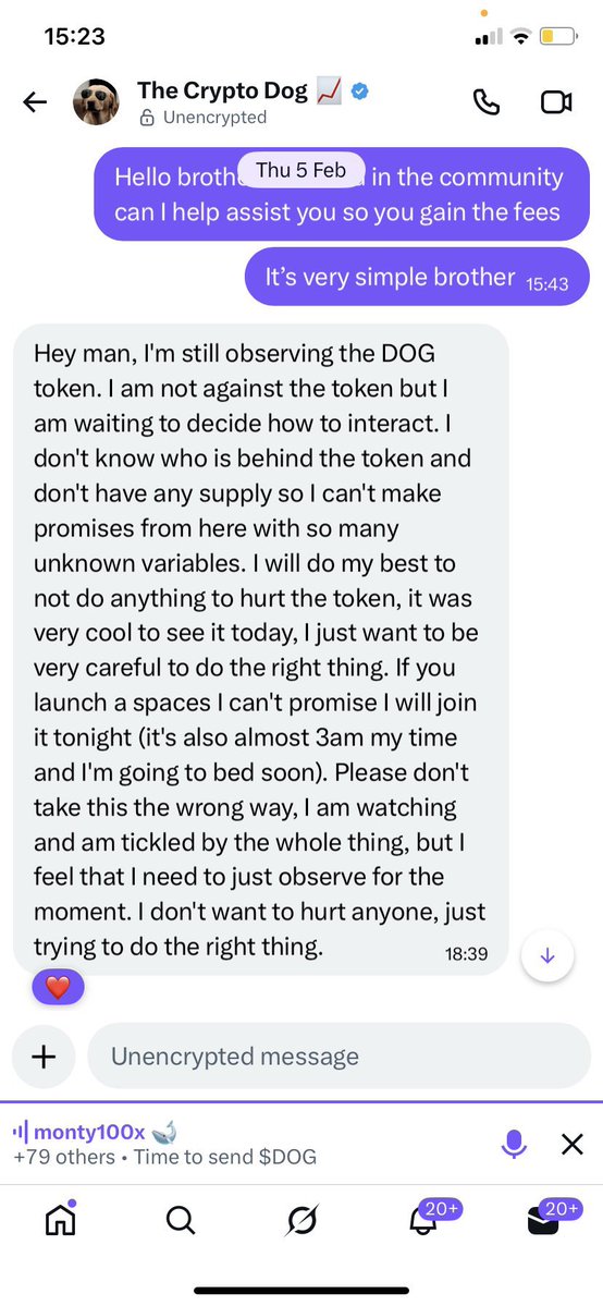 monty100x's tweet image. Study what @TheCryptoDog really wants from this project 

Read the message carefully and you will understand what he wants 

The previous team controlling the supply were bad actors with malicious intentions 

He does not wanna tarnish his name over a project which was a pump and…