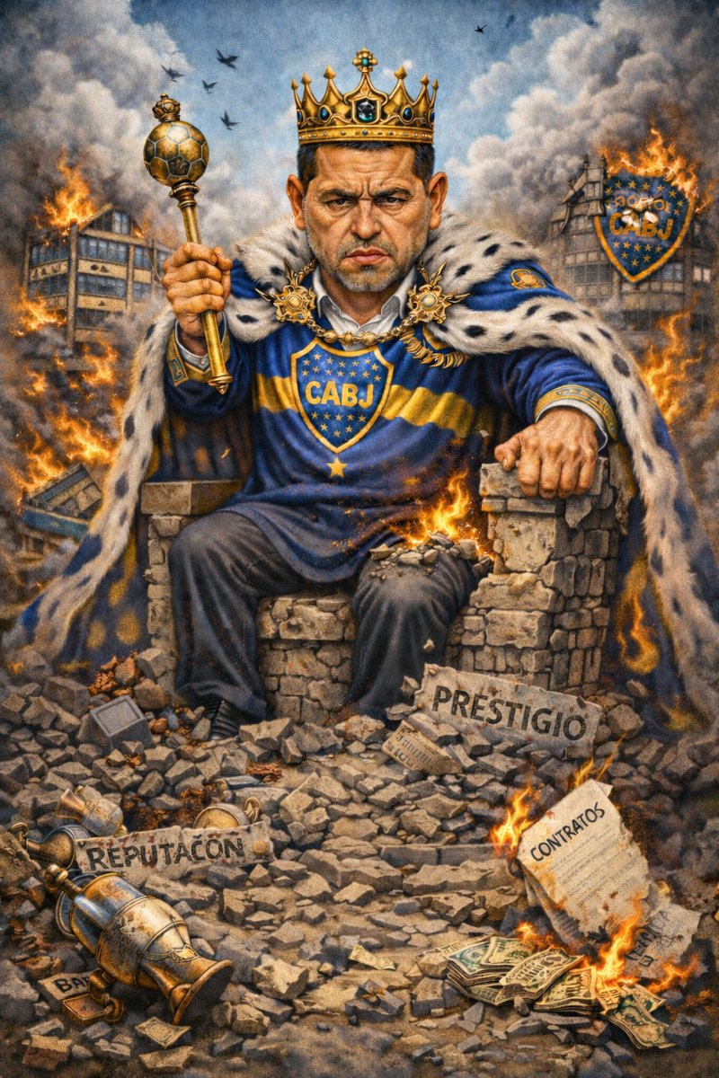 Boca no tiene director técnico, no tiene juego, no tiene goles, no tiene ideas y no tiene rumbo. Toda culpa de Román.

La soberbia de Riquelme está destruyendo el prestigio de <a href="/BocaJrsOficial/">Boca Juniors</a>. Es el único animal que tropieza 50 veces con la misma piedra.