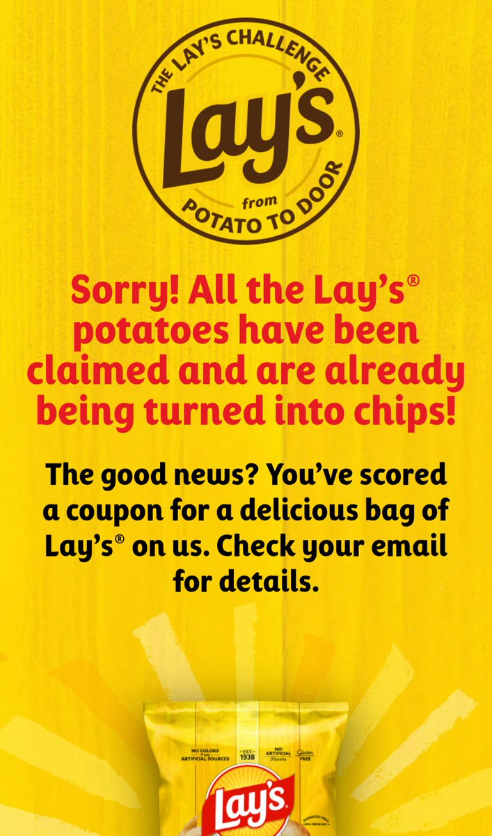 ARops's tweet photo. @LAYS WHOMP WHOMP. https://t.co/XboikKOq2r