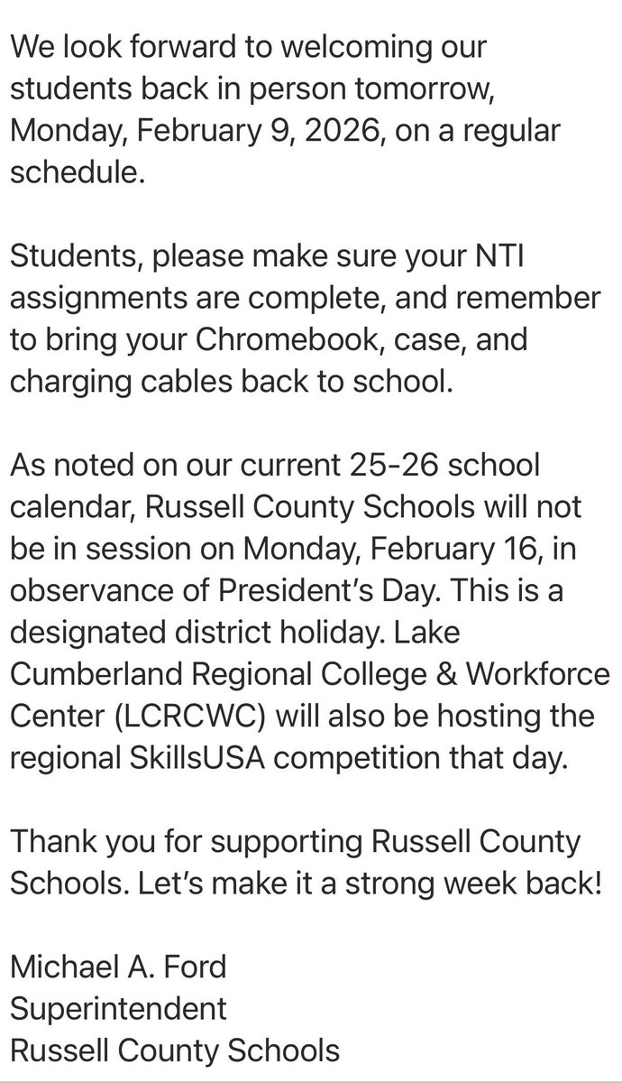 Russell County Schools - KY tweet media