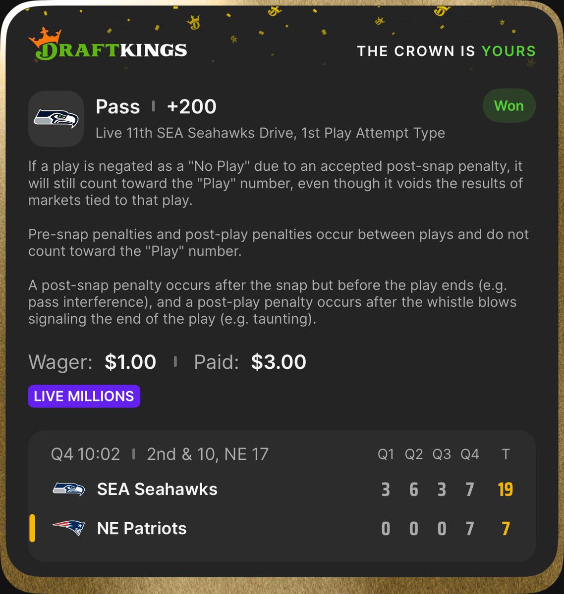 77dnn's tweet photo. @DKSportsbook https://t.co/EtCxQa3R7N