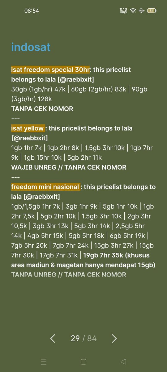 lala — order via wa/tele tweet media