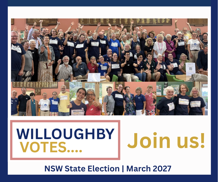 Y'day was extraordinary! 

Over 100 locals gathered to start our journey toward the 2027 NSW Election

The message is clear: Willoughby is ready for representation that puts community over party

Don't miss out. Join us > forms.gle/5s8sDm5Sf39QVw…

#WilloughbyVotes #Auspol #NSWPol