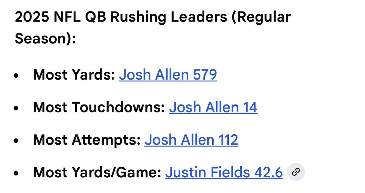 leemanfriedman's tweet photo. Drake maye is best rushing qb “numerically” is a crazy thing to say
The numbers don’t lie @NBCSports @miketirico https://t.co/lbqdb36LMK