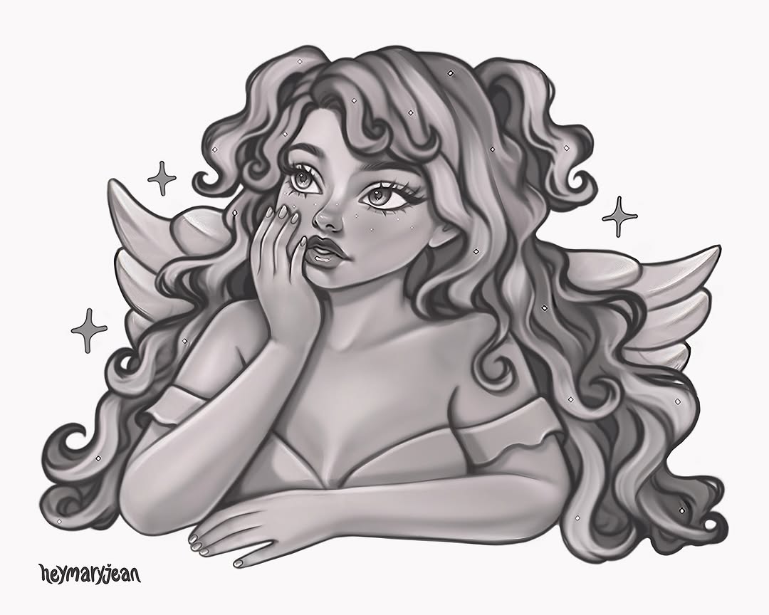 This drawing was totally unplanned. I was just scrolling through pinterest (as you do) and stumbled on this cute little angel statue. I thought I'd do a quick study, but surprise! 😂 Does this happen to anyone else? You start something simple, and nex...