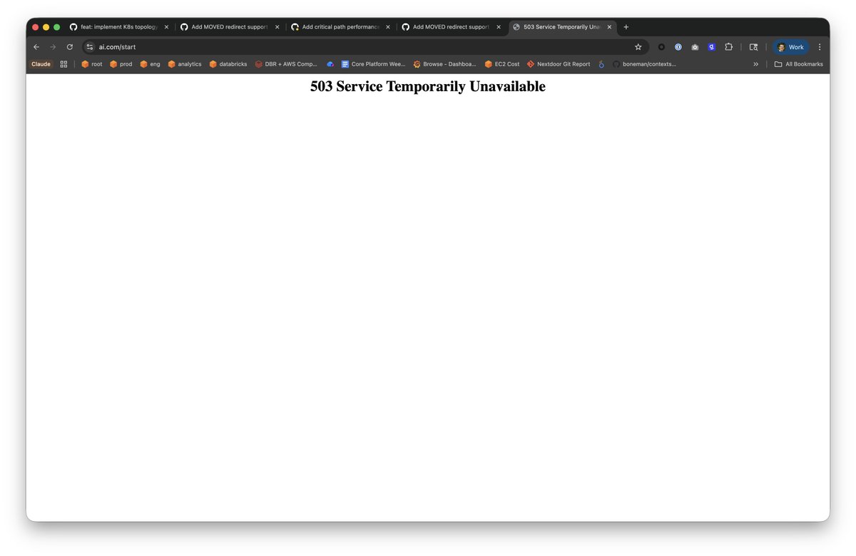 My heart goes out to the Pats fans and ai.com SREs.