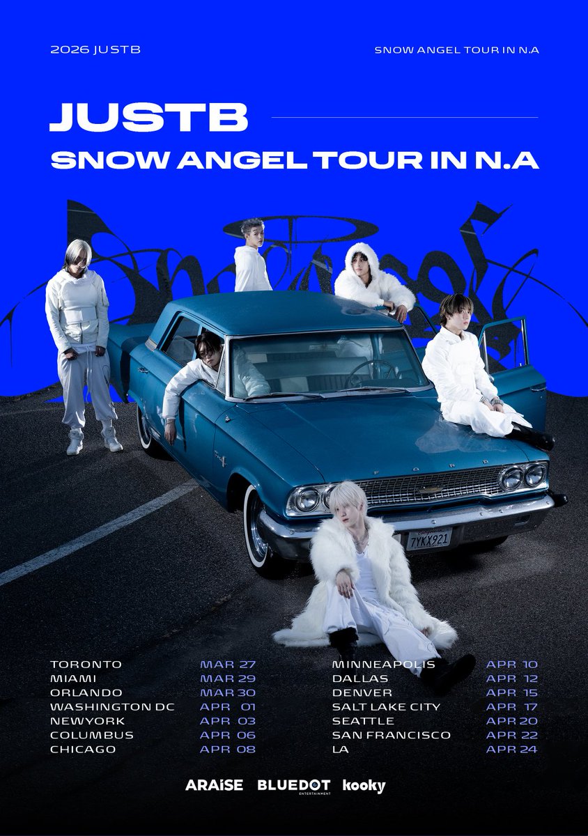 araise_shop's tweet image. ❄️ 2026 JUSTB [SNOW ANGEL] TOUR IN  N.A 

🪽 TORONTO
🪽 MIAMI
🪽 ORLANDO
🪽 WASHINGTON DC
🪽 NEWYORK
🪽 COLUMBUS
🪽 CHICAGO
🪽 MINNEAPOLIS
🪽 DALLAS
🪽 DENVER
🪽 SALT LAKE CITY
🪽 SEATTLE 
🪽 SAN FRANCISCO
🪽 LA

#JUSTB #저스트비 #SNOWANGEL