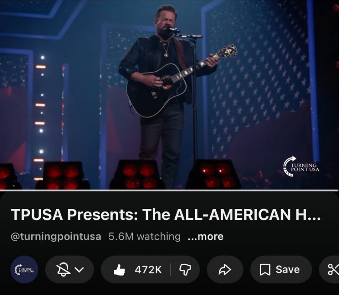 JakeHoffmanAZ's tweet photo. The NFL’s stranglehold on culture is dead

30 MILLION+ eyeballs watched @TPUSA’s All-American halftime show

TPUSA just proved it’s possible to draw America’s attention away from the Super Bowl

MASSIVE WIN for culture

Multiple clients already setting mtgs to plan for next year https://t.co/sOWdnjScdv