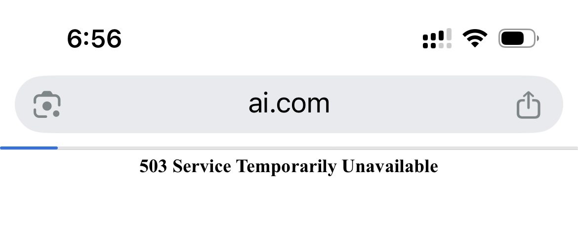 Buys Super Bowl ad, can’t handle load