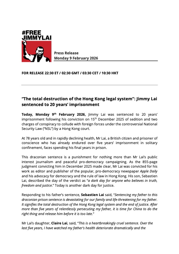 #FreeJimmyLai tweet media