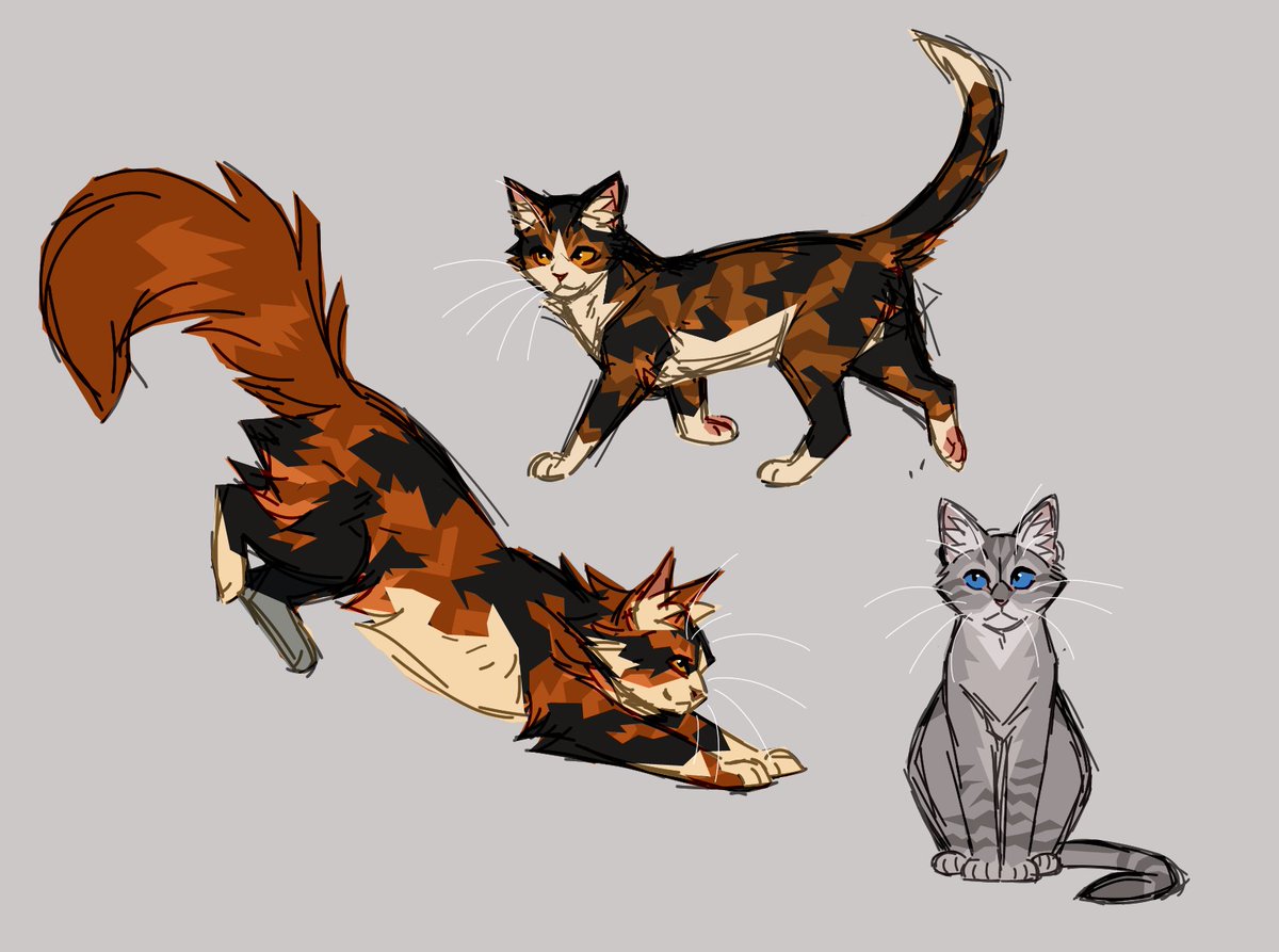 sodenda_'s tweet photo. Tried my hand at some old school Warrior Cats designs 

#warriorcats #warriorsfanart #warriorcatsfanart
#catdesign #characterdesign #digitalart #clipstudiopaint
#warriorcatsart #redtail #brightheart #tigerstar
#spottedleaf #longtail #felineart #illustration https://t.co/0fUzB8R8Fv