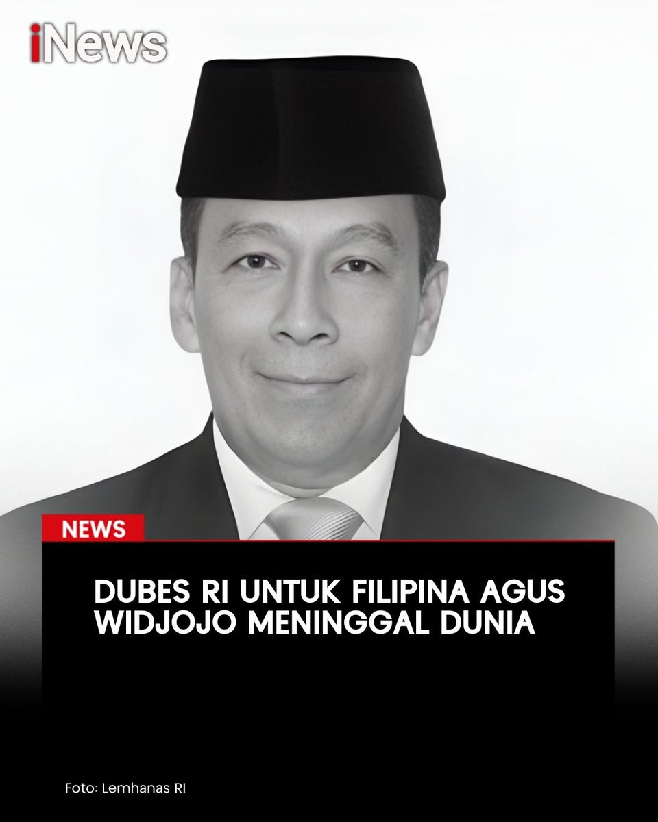 officialinews_'s tweet image. Kabar duka, Duta Besar RI untuk Filipina Letjen TNI (Purn) Agus Widjojo, wafat pada Minggu (8/2/2026) di RSPAD Gatot Soebroto.

Almarhum pernah menjabat sebagai Gubernur Lemhannas periode 2016–2022.

inews.id/news/nasional/…

#iNews #dubes #AgusWidjojo
