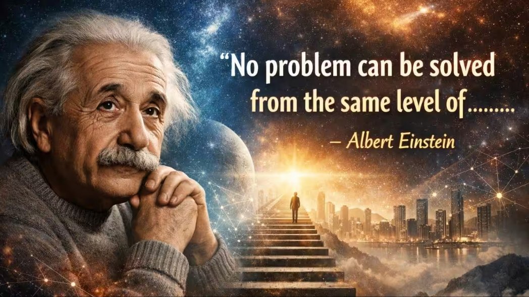 narottamsahoo's tweet image. No problem can be solved with the same level of thinking that created it.

This #idea, often linked to #Einstein - reminds us that #progress begins by elevating our #consciousness.

To meet today’s complex challenges, we must think #deeper, #wiser, and more #creatively than ever