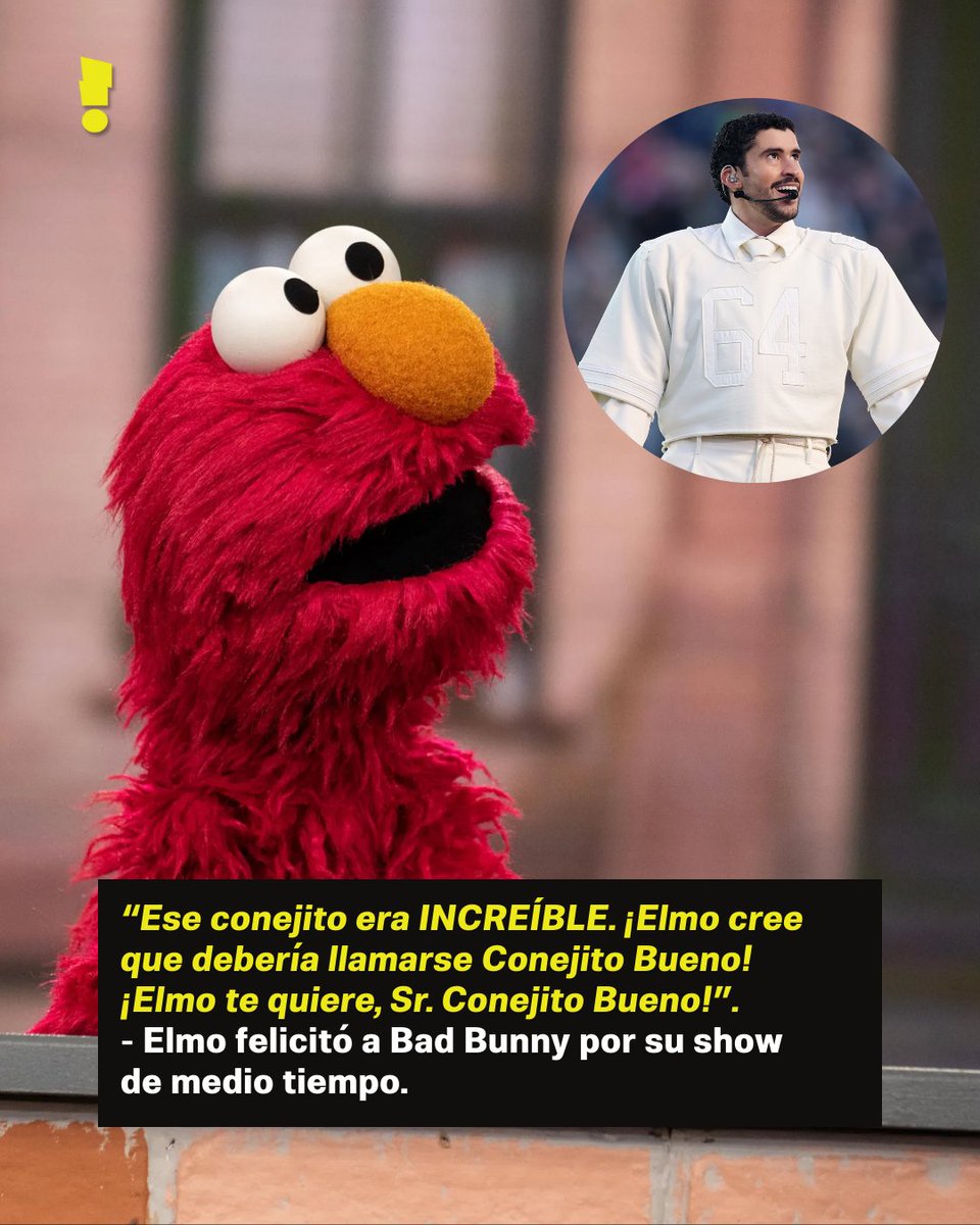 TuSpoilerMx's tweet image. Elmo le sabe ❤️🎶

#SuperBowl #BadBunny #Elmo