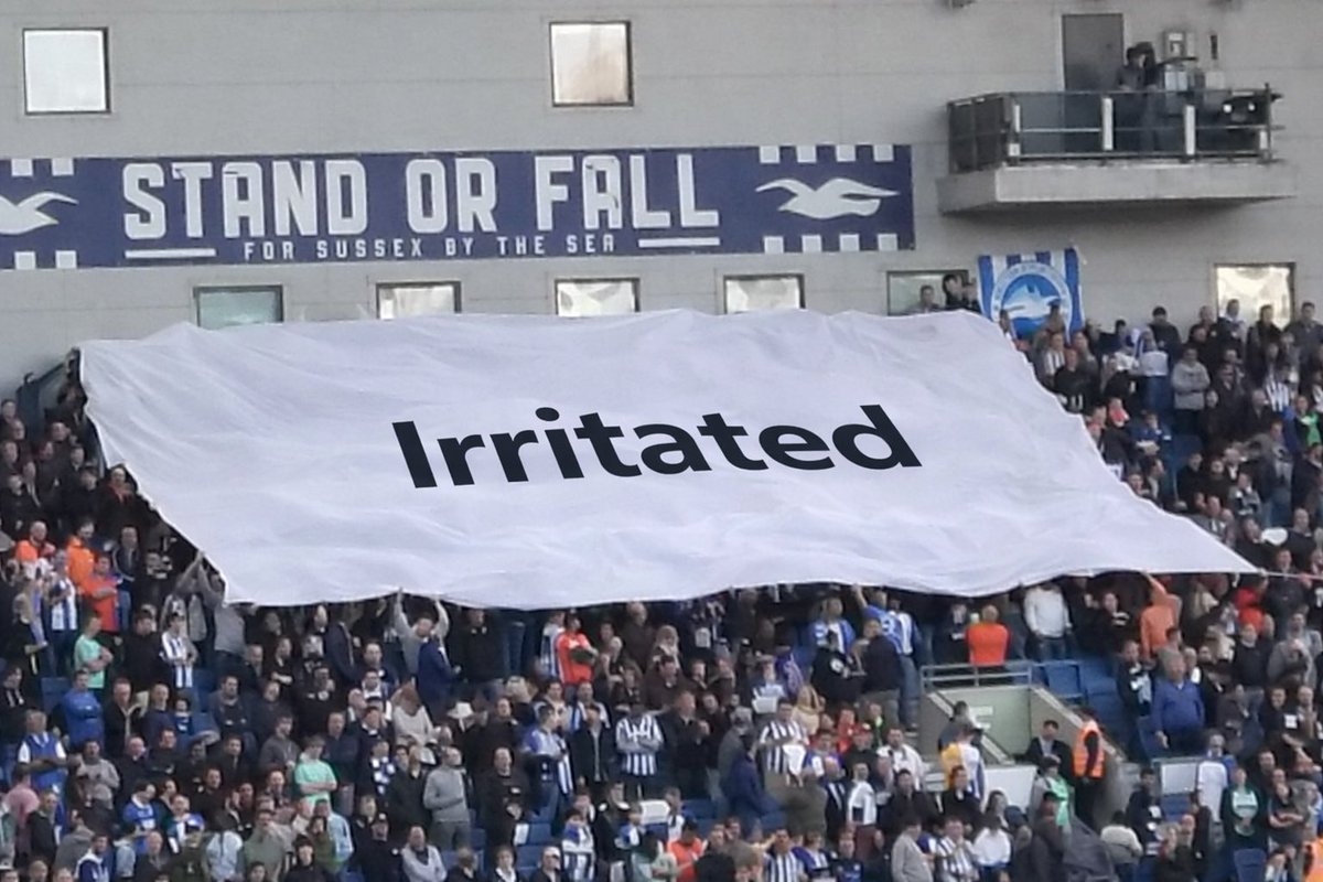 Joebenno's tweet image. Monday feeling… more in-keeping with how club and club journalists say we should feel…
#bhafc #Irritated