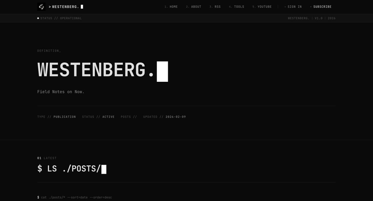 jawestenberg's tweet photo. fresh theme on the @Ghost blog

might open-source this one https://t.co/rKJMcTrLwW