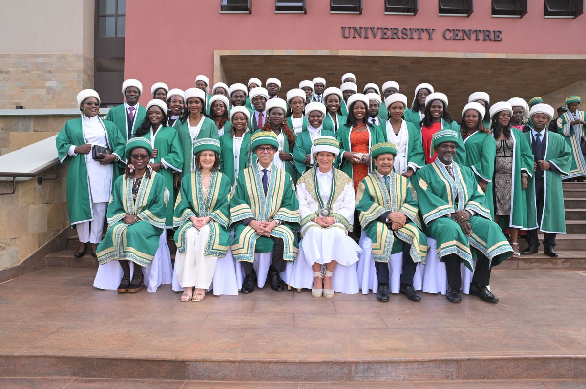 AKUMCEA's tweet photo. AKU in Uganda celebrates first convocation at new Kampala Campus. The ceremony honoured 108 graduates – nurses, teachers, media professionals, and physicians. Read more: https://t.co/aTxnQk2Ruh
#AKUConvocation https://t.co/Fq0azQ7kyA