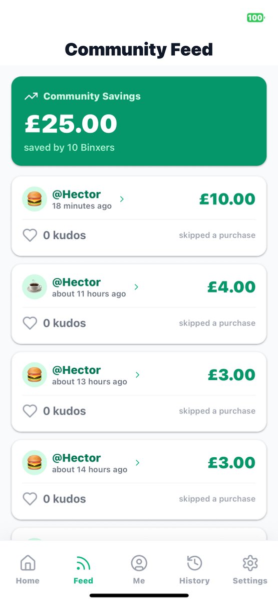 HectorTries's tweet photo. My App (Binx) now has a social feed, which hopefully works in the app store now!!

Think of it as the Strava for Personal Finance - at least that's the idea...

Very excited for the next phase of Binx (for my 10 users lol). https://t.co/fOms9N6FyC