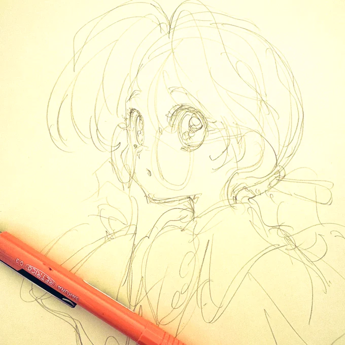 ちょっと前に描いたらくがき 完成しないまま放置 まろんちゃんたちもいつか描きたいなあ