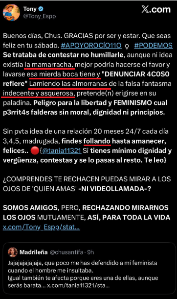 adolfito433's tweet photo. @SwynFlow, @Tony_Espp Viej0 v3rde q no trabaja. 24/7 obsesionado x 1 mujer q le puso límites y le dijo NO. Demasiado para su ego d narc1sista. Intentando vejarla y difamarla días, madrugadas, findes, noches enteras en X. Sin vida. No duerme. Post vejatorios y s3xo explícito👇 https://t.co/za6HsQNVBZ