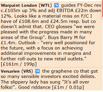 MrC's Smallcap Sweep. Warpaint glosses over miss. Holders will not be all made up. 
𝗪𝟳𝗟,𝗩𝗥𝗦,𝗕𝗥𝗖𝗞,𝗡𝗘𝗪𝗦,𝗦𝗧𝗫,𝗪𝗡𝗫,𝗢𝗡𝗗𝗢,𝗗𝗘𝗩𝗢,𝗖𝗛𝗟𝗟,𝗔𝗨𝗥𝗥,𝗘𝗦𝗢,𝗣𝗪𝗥,𝗠𝗔𝗦𝗧,𝗣𝗥𝗩,𝗪𝗬𝗡,𝗞𝗥𝟭

More at Small/Mid Caps Report paulypilot.substack.com